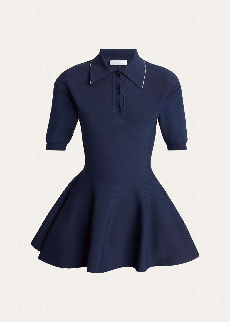STELLA MCCARTNEY  メリノウールポロシャツ S Stella McCartney Compact Knit Peplum Polo Shirt - Bergdorf Goodman
