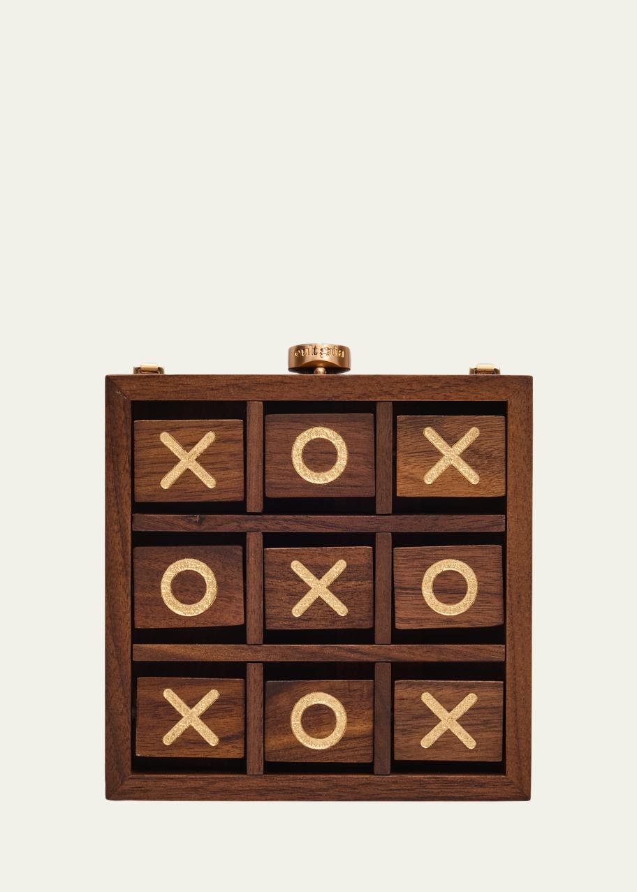 Cult Gaia Tic Tac Toe Wood Clutch Bag - Bergdorf Goodman