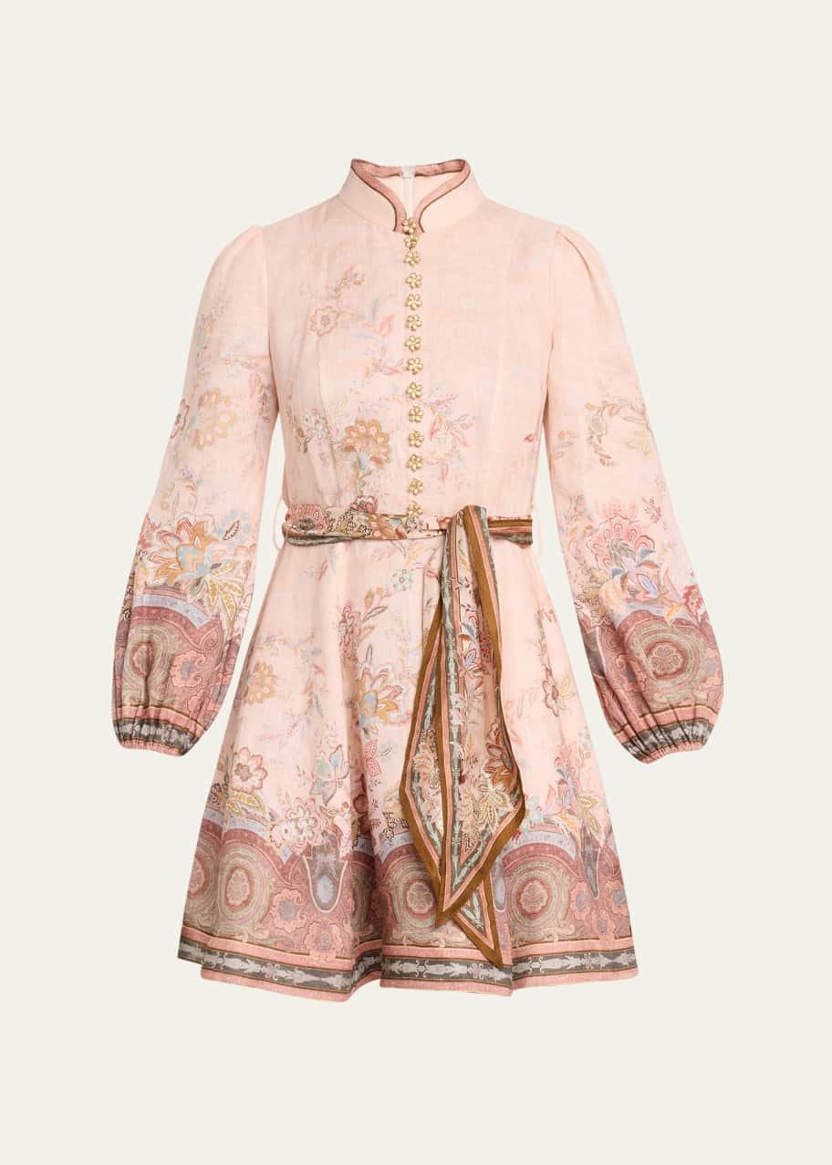 Zimmermann Alchemy Button Mini Dress - Bergdorf Goodman