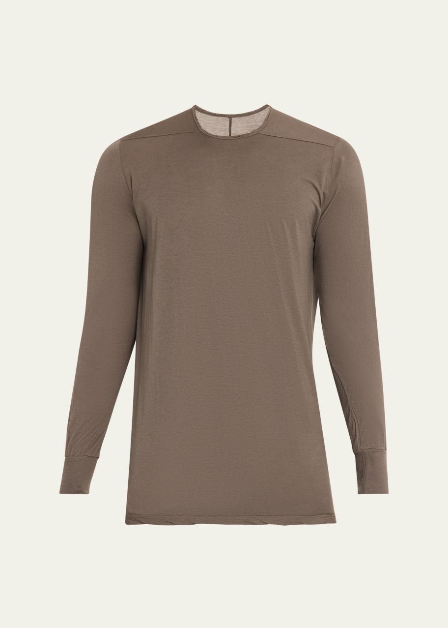 トップス Rick Owens DRKSHDW Long Sleeve T-Shirt DRKSHDW RICK OWENS Men's Cotton Front Yoke Long-Sleeve T-Shirt