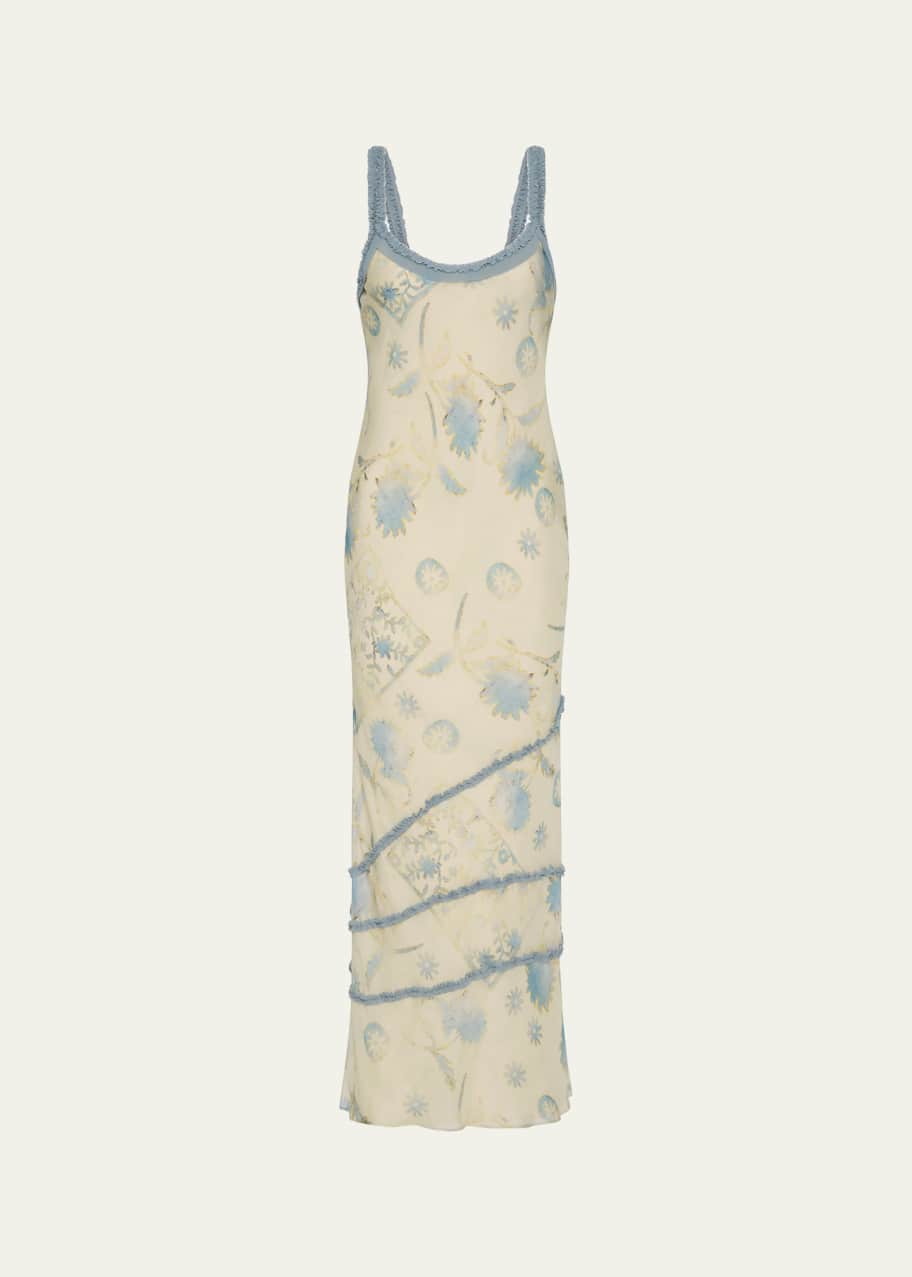 dress sir Willa lace-trimmed cutout silk maxi - pastel yellow 1053 S.ID Martina Maxi Dress - Sage