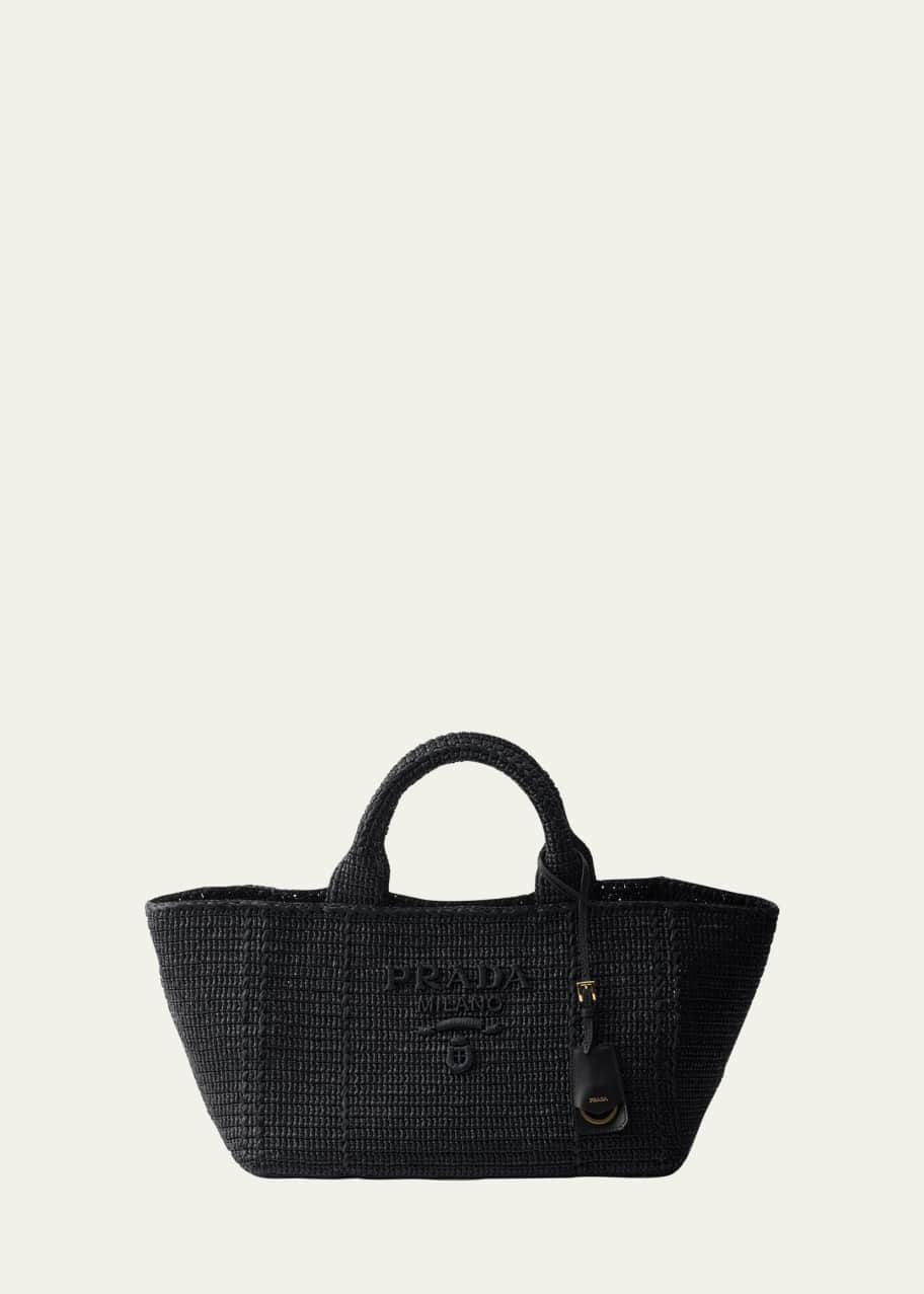 PRADA バッグ Prada Crochet Viscose Raffia Tote Bag - Bergdorf Goodman