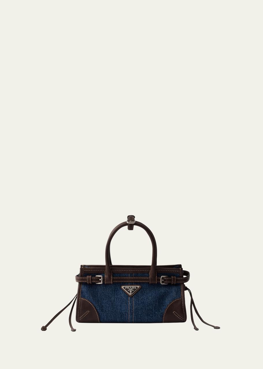 【PRADA】2wayショルダーバッグ BN2442 デニム　レディース Prada Bonnie Denim & Leather Top-Handle Bag - Bergdorf Goodman