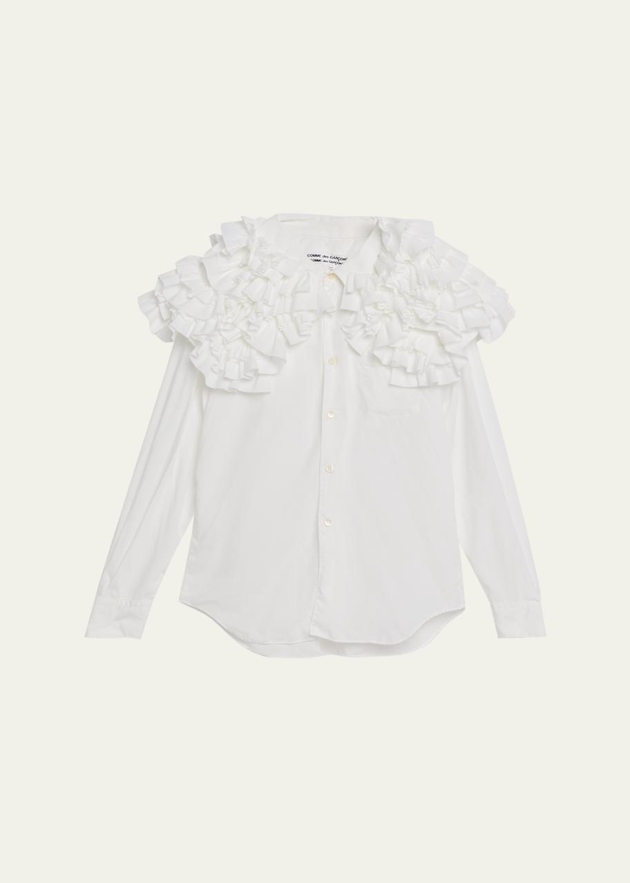 Comme des Garcons, Comme des Garcons Ruffled Button-Front Blouse