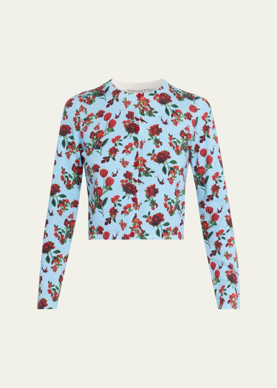 ALICE + OLIVIA Carson Printed Cardigan - Bergdorf Goodman
