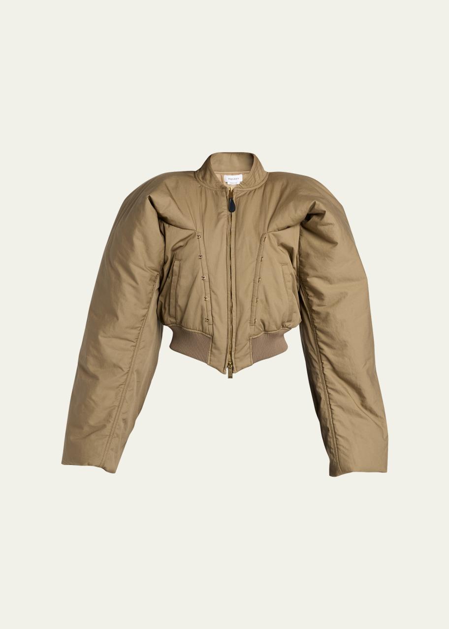 McQueen Cropped Bomber Jacket - Bergdorf Goodman