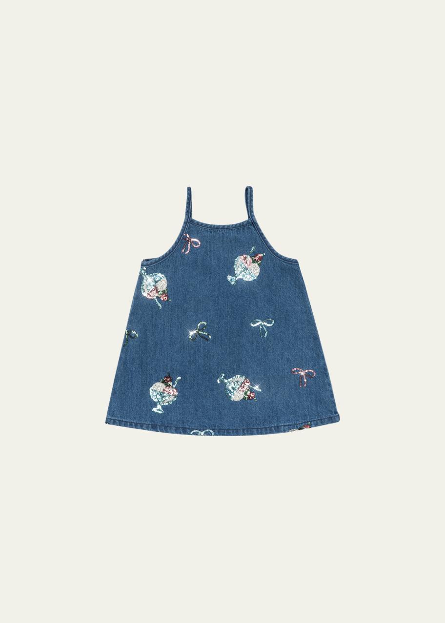 denim dress size 8 Konges Slojd Girl's Sequin Embroidered Dress, 18M-8 Size:12/13 years Bark AI | ITEMS WITH LESS THAN 4 VARIANTS WITH STOCK modest denim dresses EMERY ROSE EMERY ROSE Recommended age