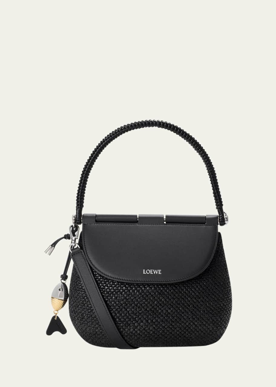 Loewe x Paula's Ibiza Medium Pescador Handbag in Raffia and