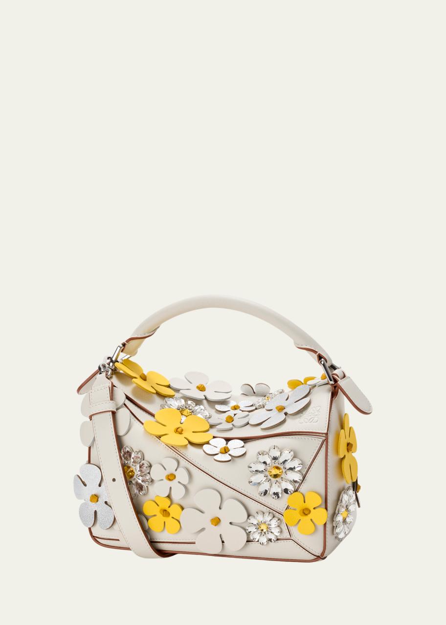 LOEWE x Paula's Ibiza Puzzle Daisy Top-Handle Bag in Leather