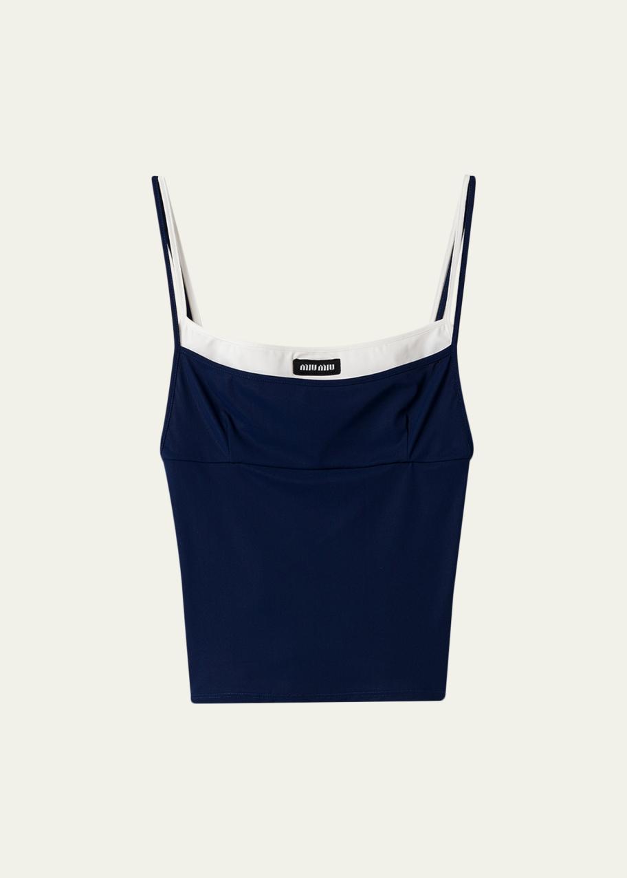 Miu Miu Layered Crop Tank Top - Bergdorf Goodman