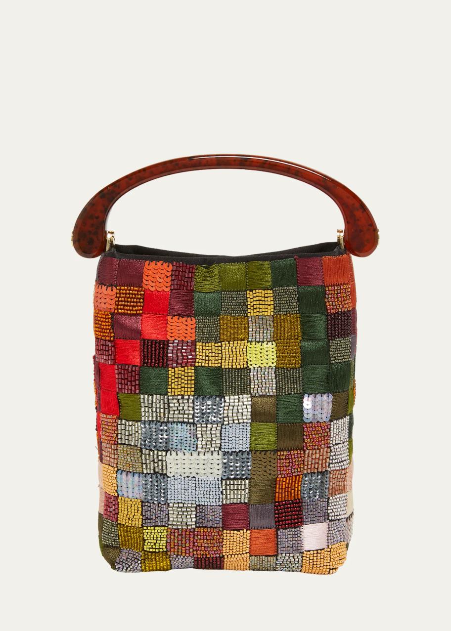 Dries Van Noten Beaded Embroidered Top-Handle Bag - Bergdorf Goodman