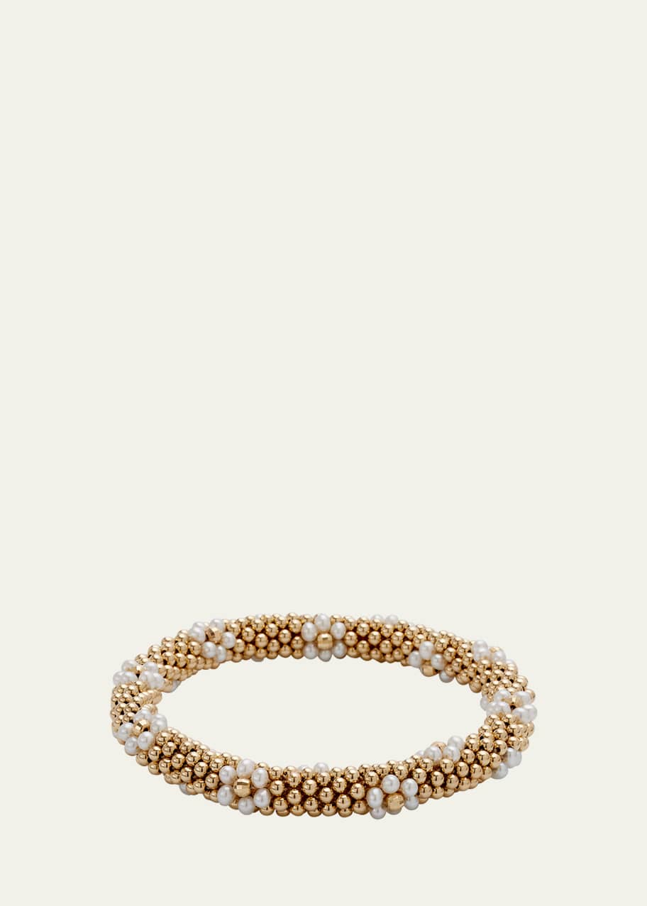Image 1 of 1: 14K Daisy Pearl Bracelet