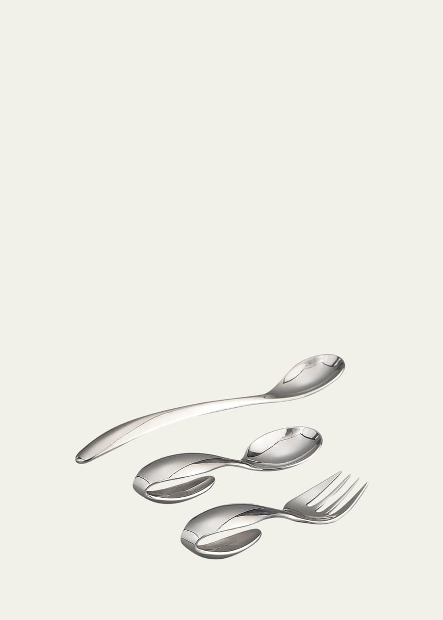 Image 1 of 1: Classic Stainless Steel Three-Piece Feeding Set
