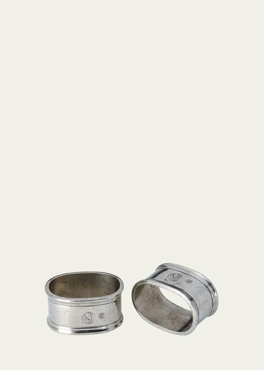 Image 1 of 1: Pewter Napkin Rings, Set of 2