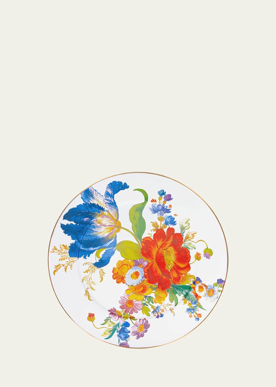 Image 1 of 1: Flower Market Serving Platter, White