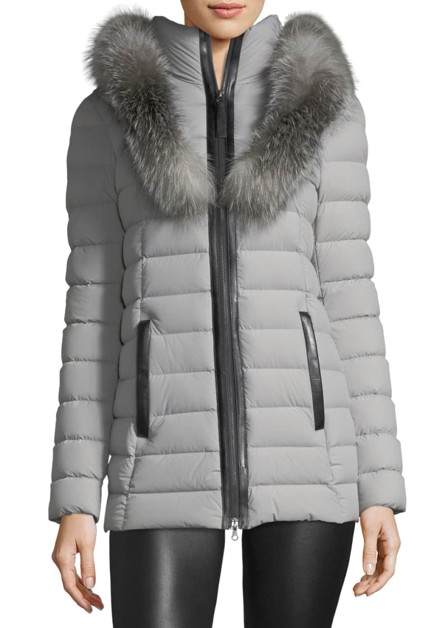 Mackage Kadalina Puffer Jacket with Fox Fur Bergdorf Goodman
