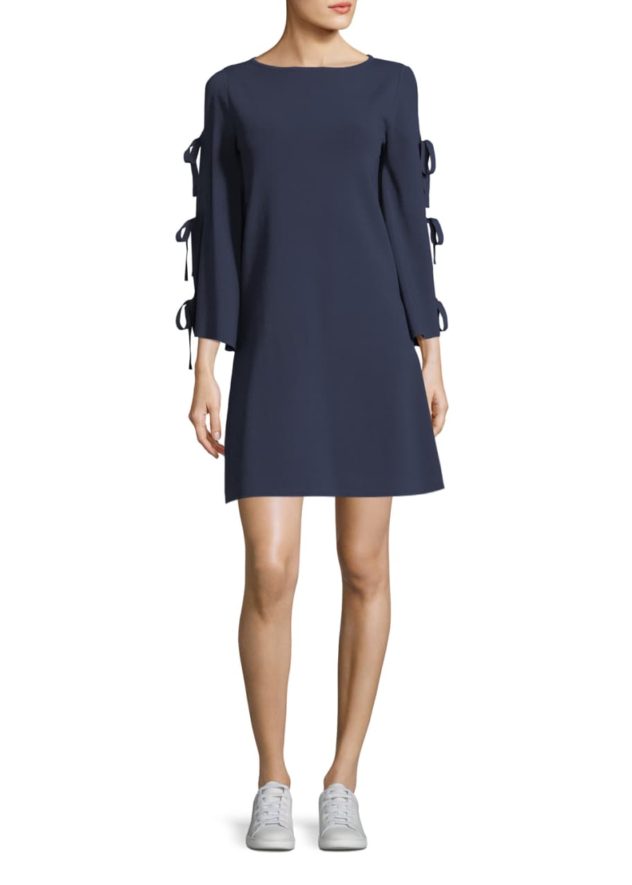 Image 1 of 1: Tied-Together Flare-Sleeve Dress