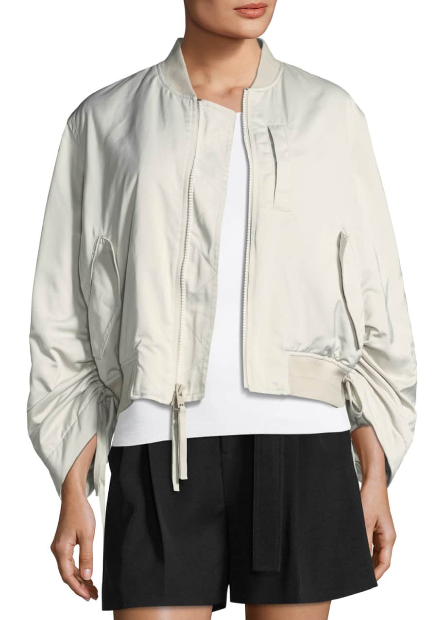 Vince ruched hot sale bomber jacket