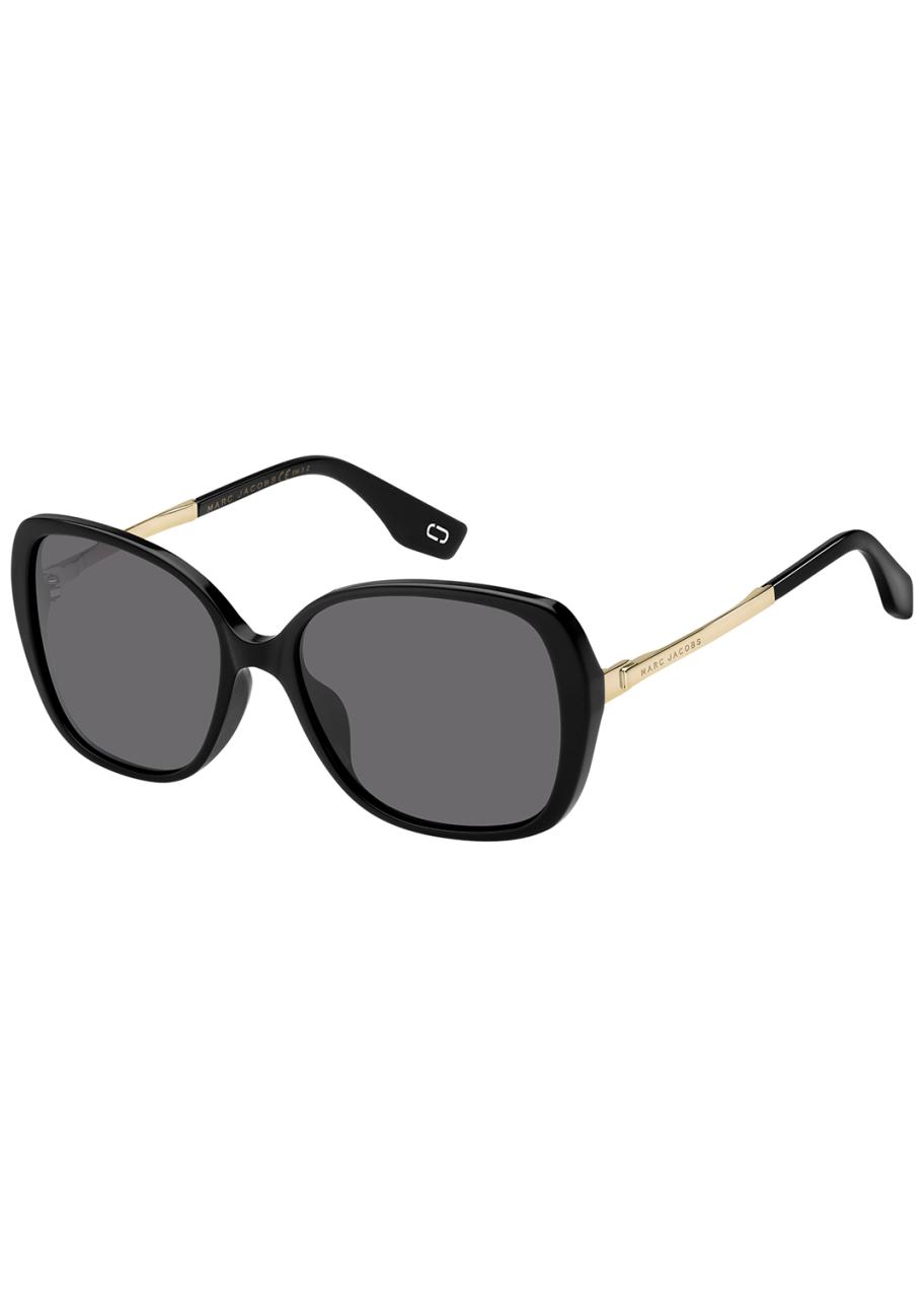 Marc Jacobs Round Acetate & Metal Polarized Sunglasses, Brown Pattern ...