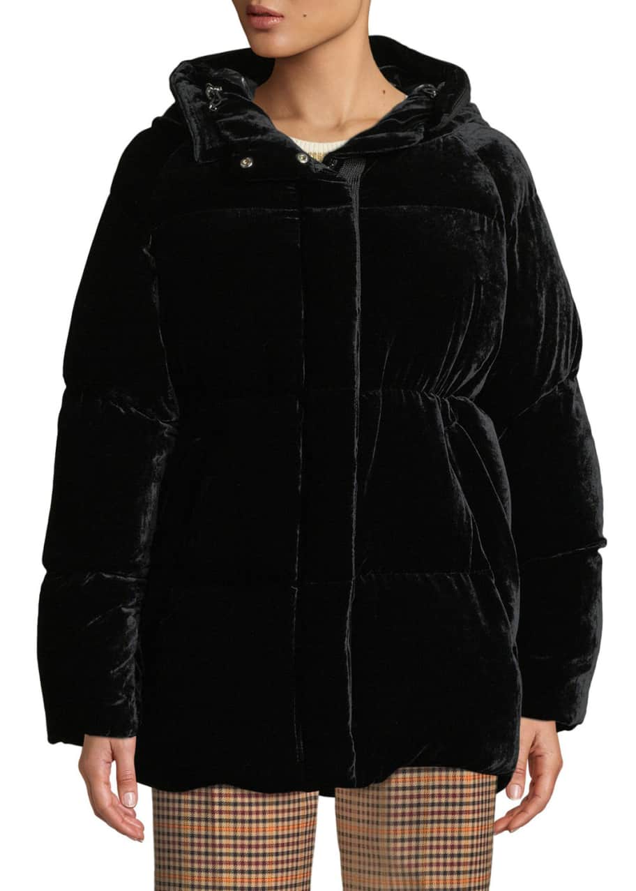 Butor Velvet Puffer Coat
