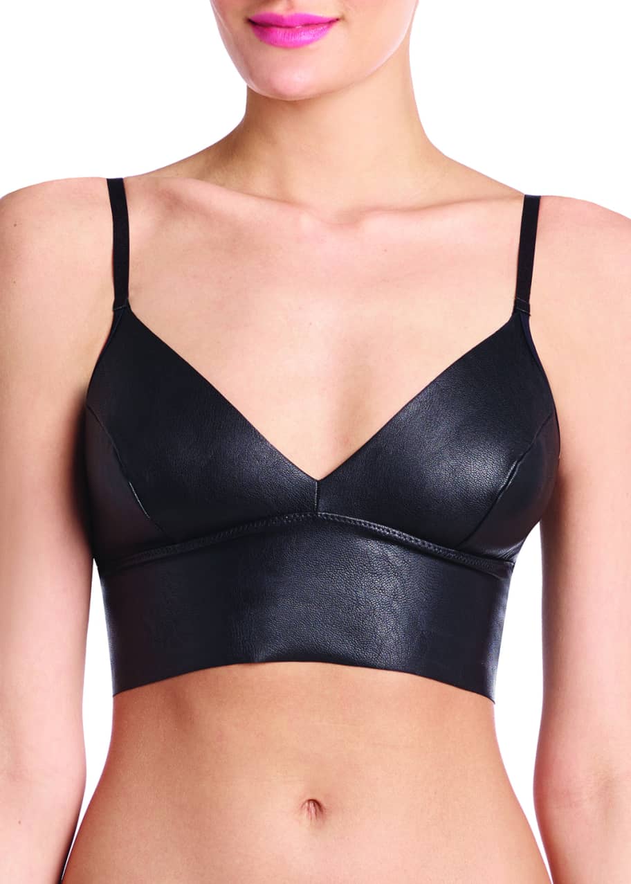 Commando Faux Leather Longline Bralette