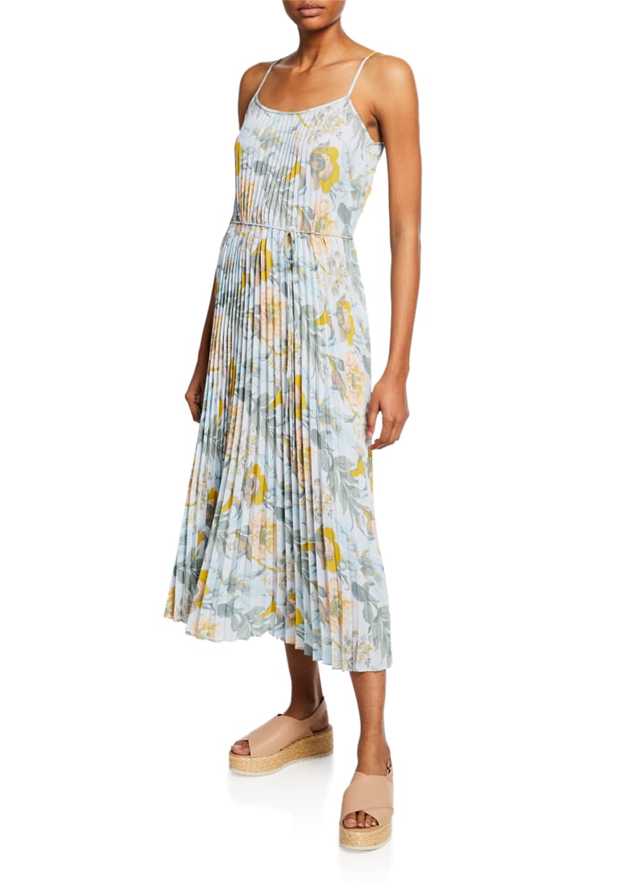 Vince marine 2025 garden pleated dress