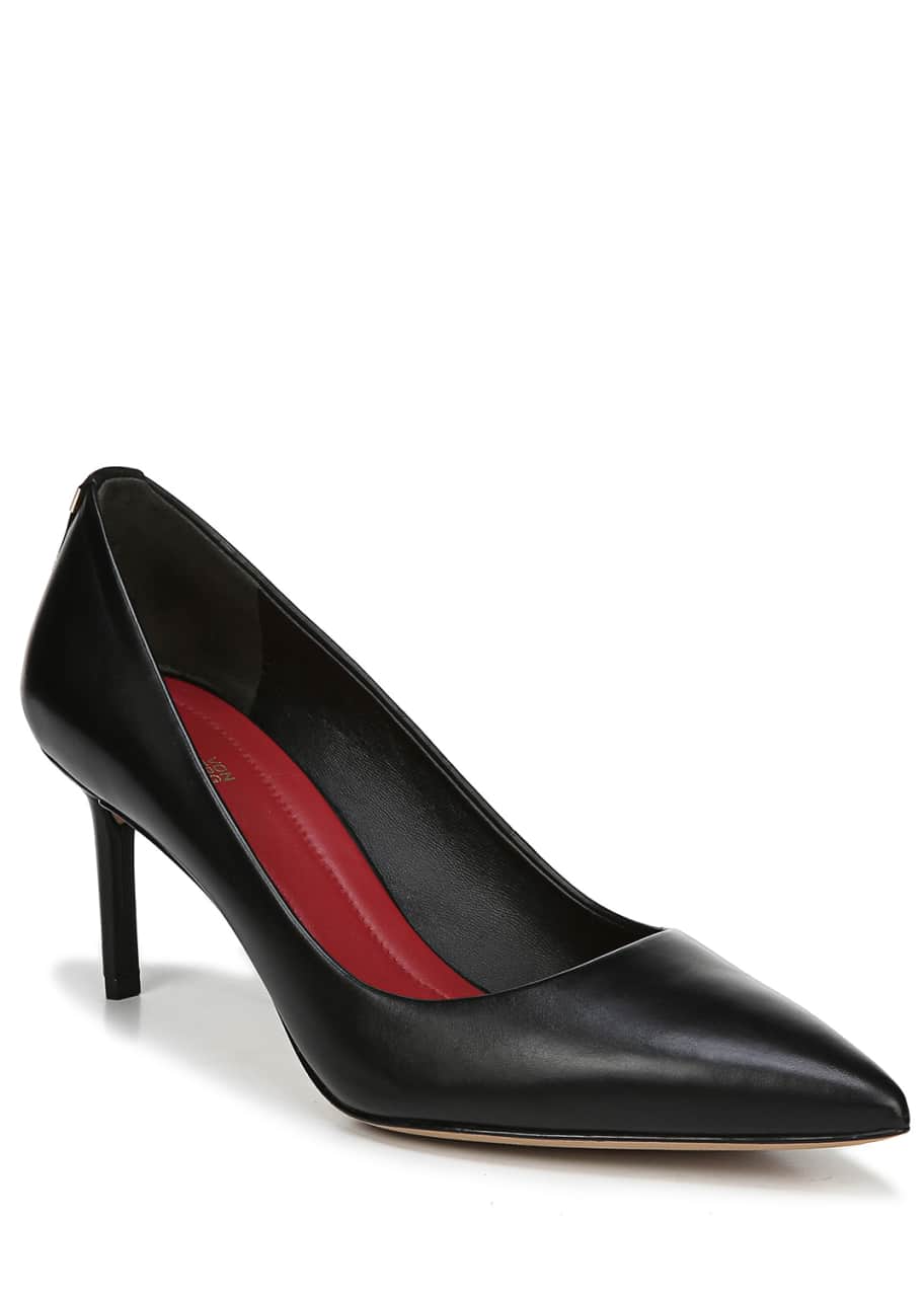 Image 1 of 1: Ines Leather Pointed Pumps