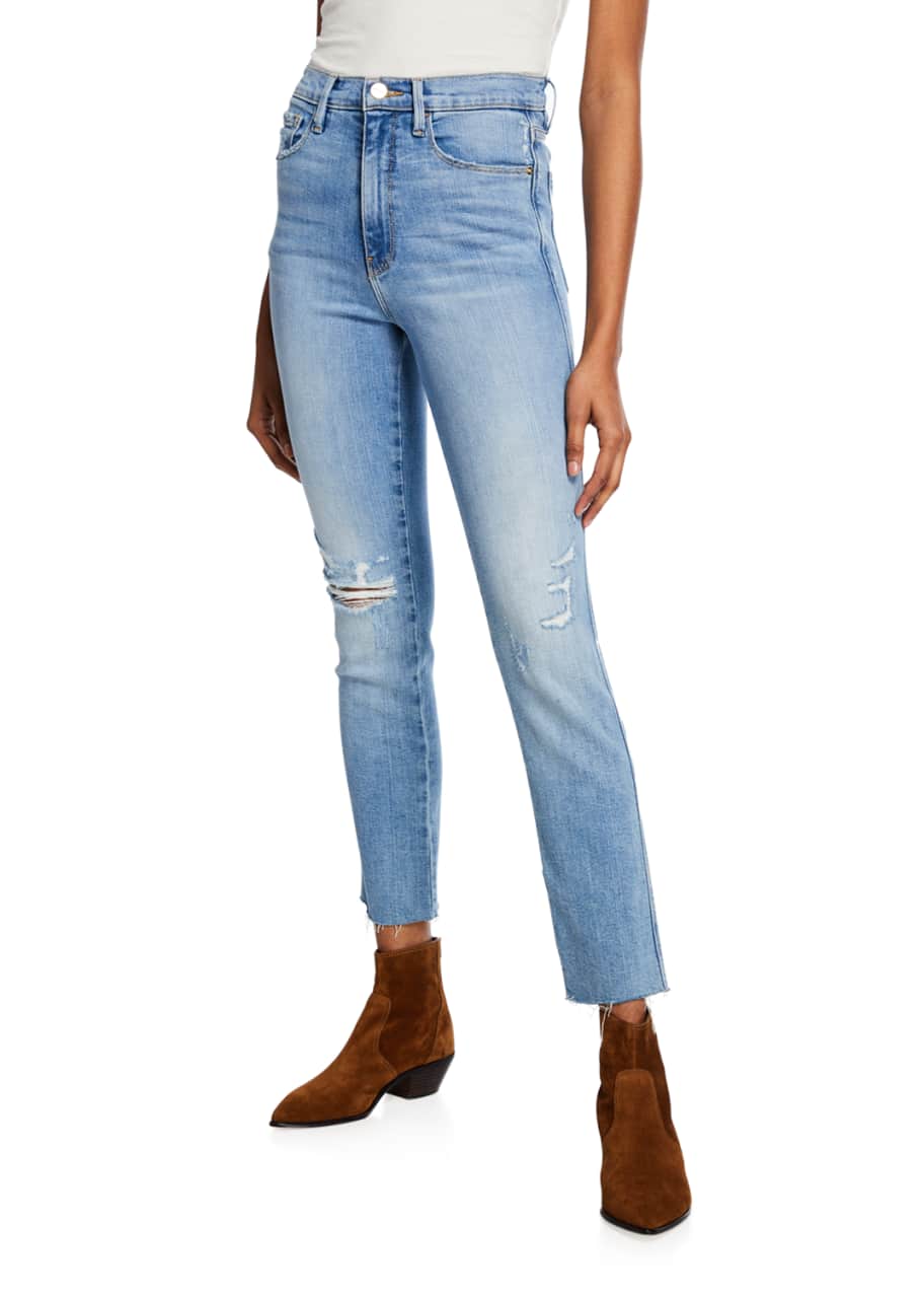 Frame le sylvie raw edge jeans sales