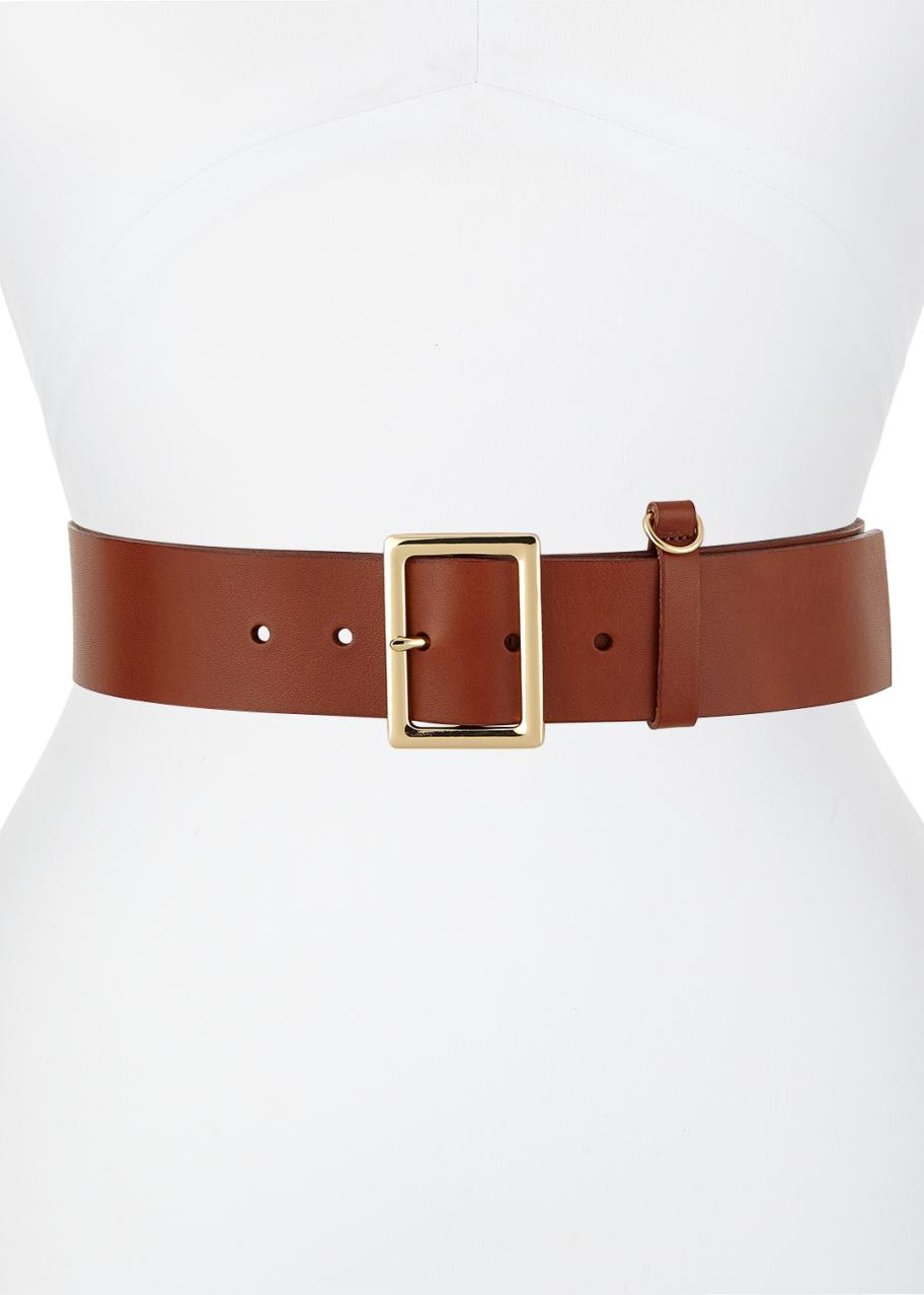 FRAME Square-Buckle Leather Grommet Belt - Bergdorf Goodman