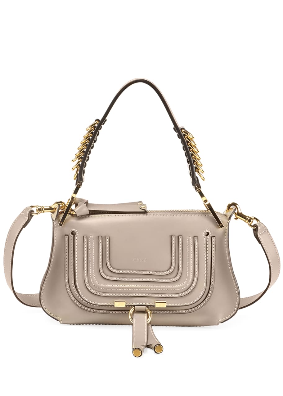 Chloe Marcie Small Shiny Saddle Shoulder Bag - Bergdorf Goodman