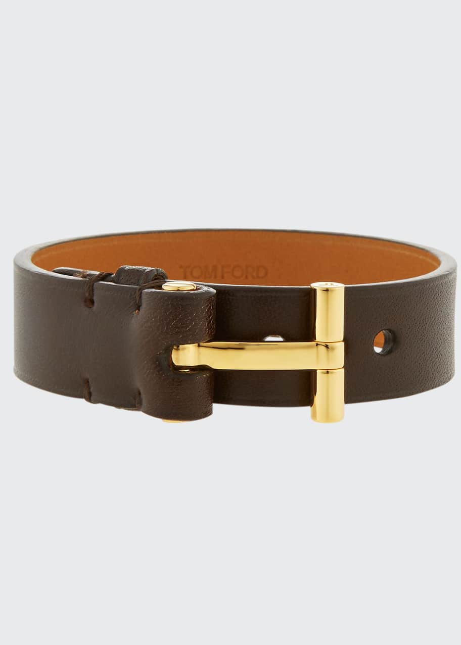 TOM FORD Nashville Men's Leather Bracelet, Brown - Bergdorf Goodman