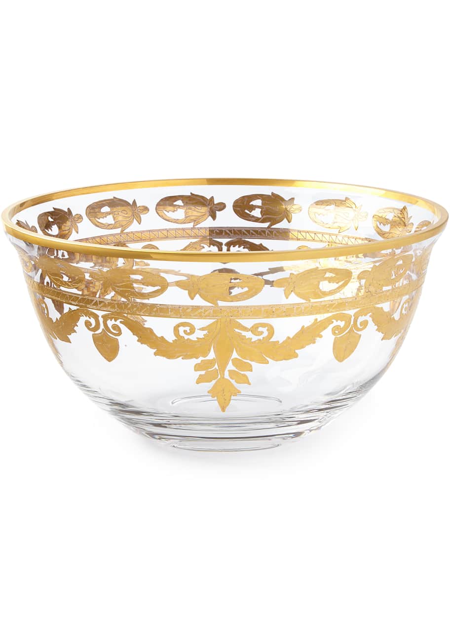 Image 1 of 1: Vetro Gold Serving Bowl