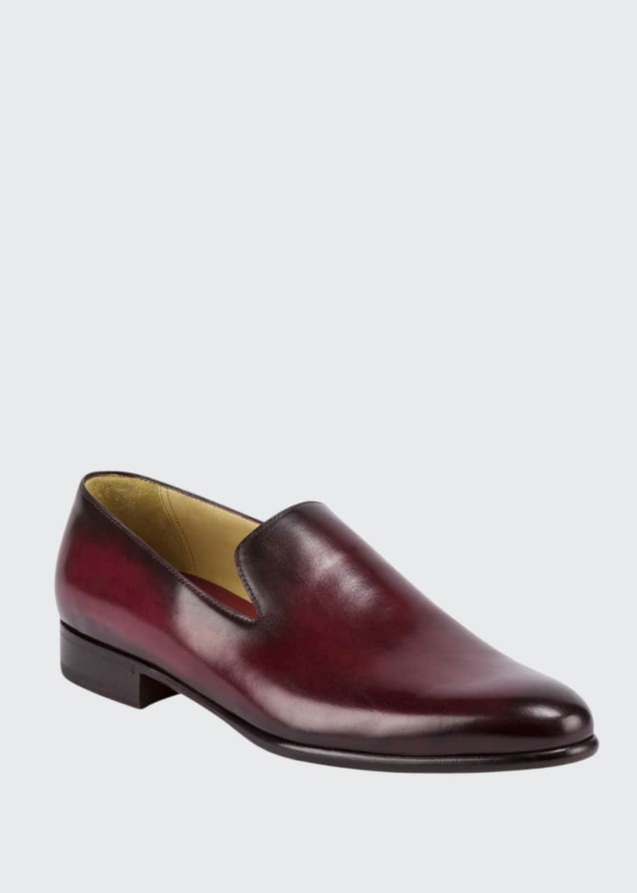 Image 1 of 1: Leather Slip-On Dress Shoe, Red