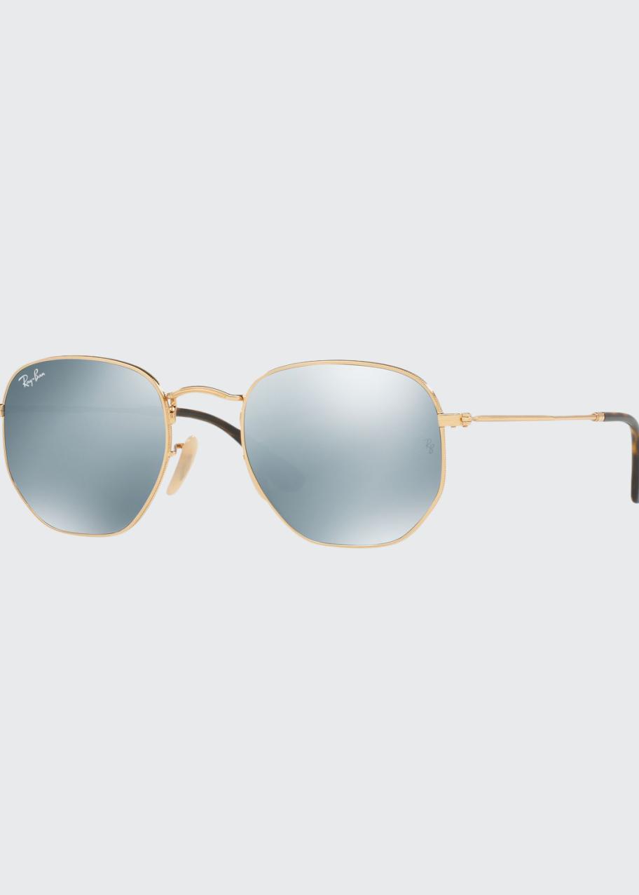 Ray-Ban Mirrored Hexagonal Sunglasses - Bergdorf Goodman