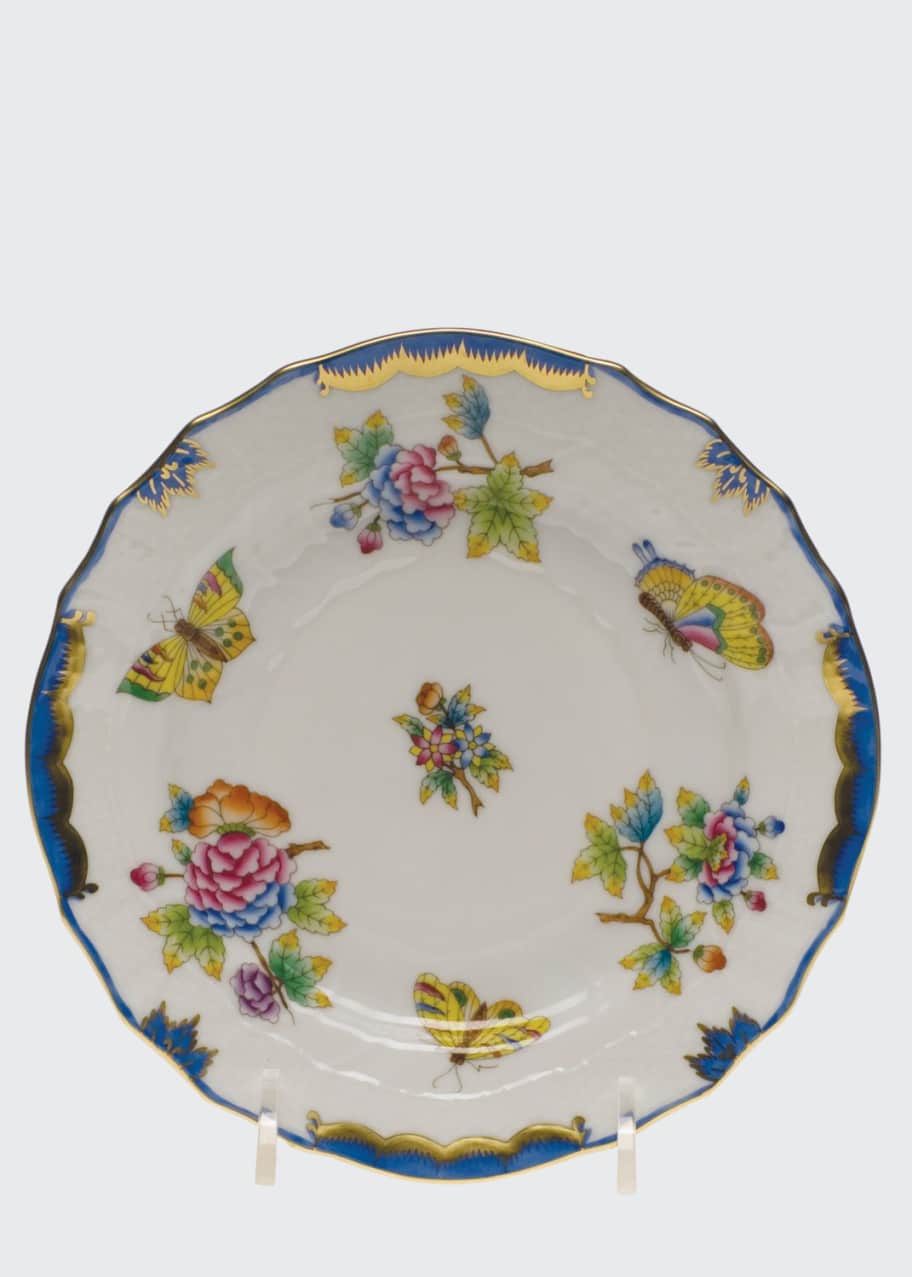 Image 1 of 1: Queen Victoria Blue Bread & Butter Plate