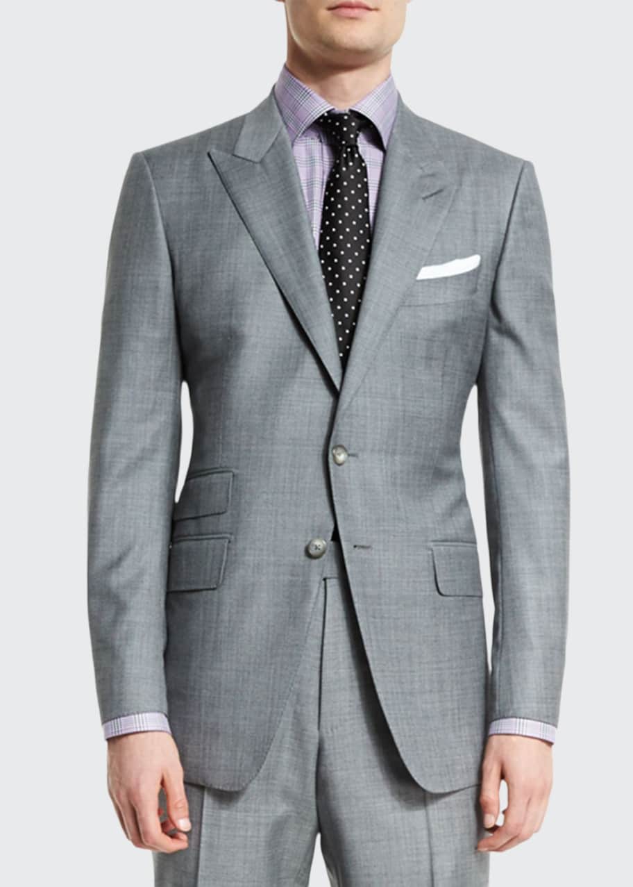 Image 1 of 1: O'Connor Base Sharkskin Two-Piece Suit, Light Gray