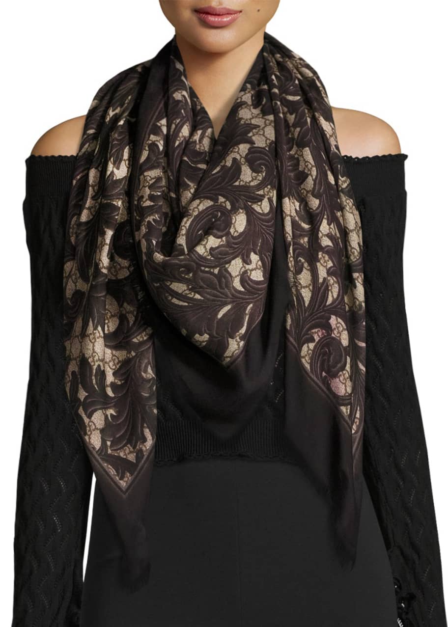 Gucci outlet arabesque scarf