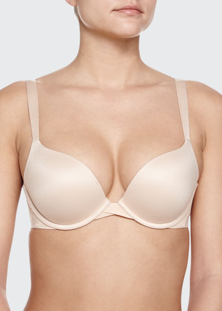 Pillow Cup Signature Push-Up Plunge Bra, Soft Nude