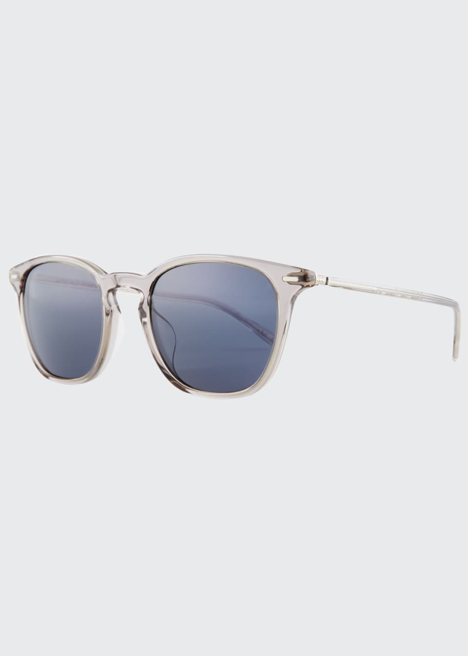 Oliver Peoples Heaton Square Acetate Sunglasses Gray Blue