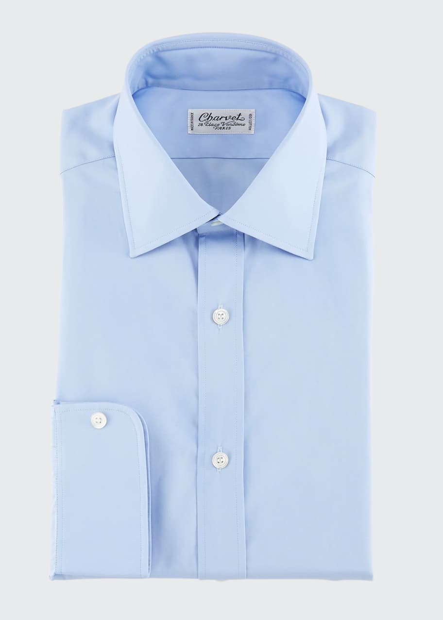 Charvet Poplin Dress Shirt, Blue - Bergdorf Goodman