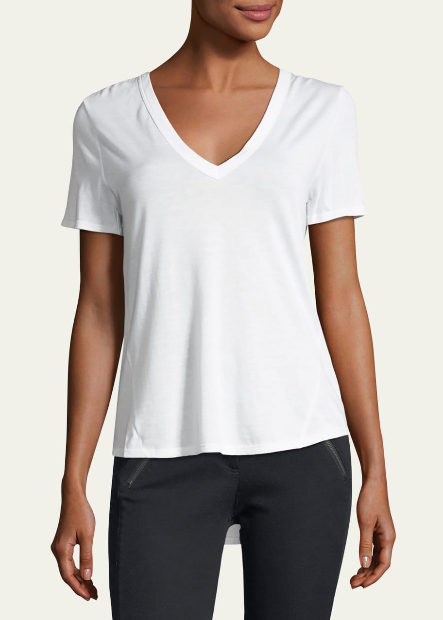 Image 1 of 1: Cindy V-Neck High Low Tee