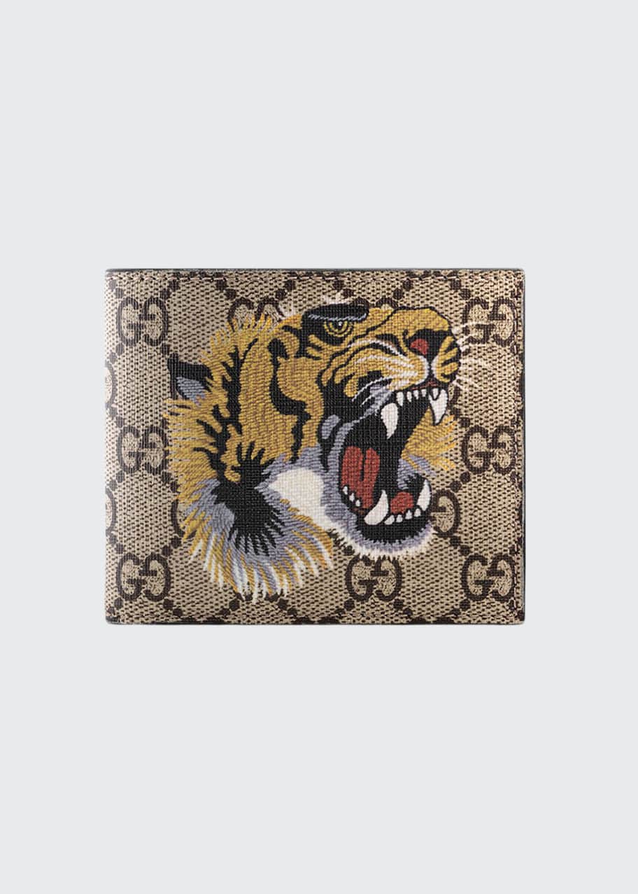 Image 1 of 1: Bestiary Tiger-Print GG Supreme Wallet