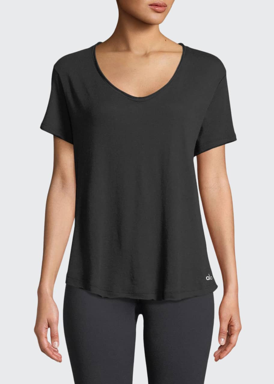 Alo Yoga Playa Scoop-Neck Tee - Bergdorf Goodman