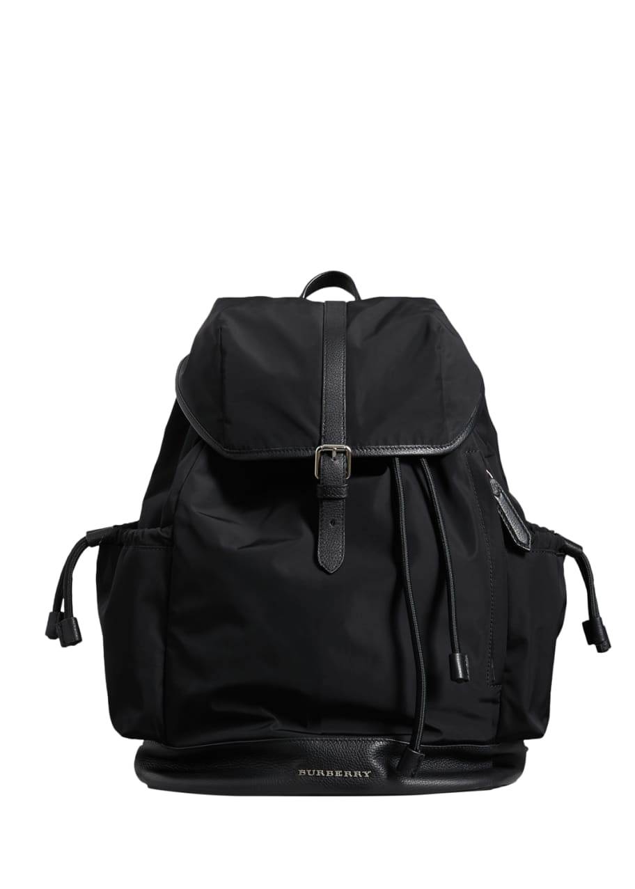 Burberry Watson FlapTop Diaper Bag Backpack, Black Bergdorf Goodman