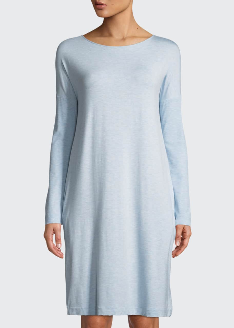 Hanro Natural Elegance LongSleeve Nightgown with Pockets Bergdorf