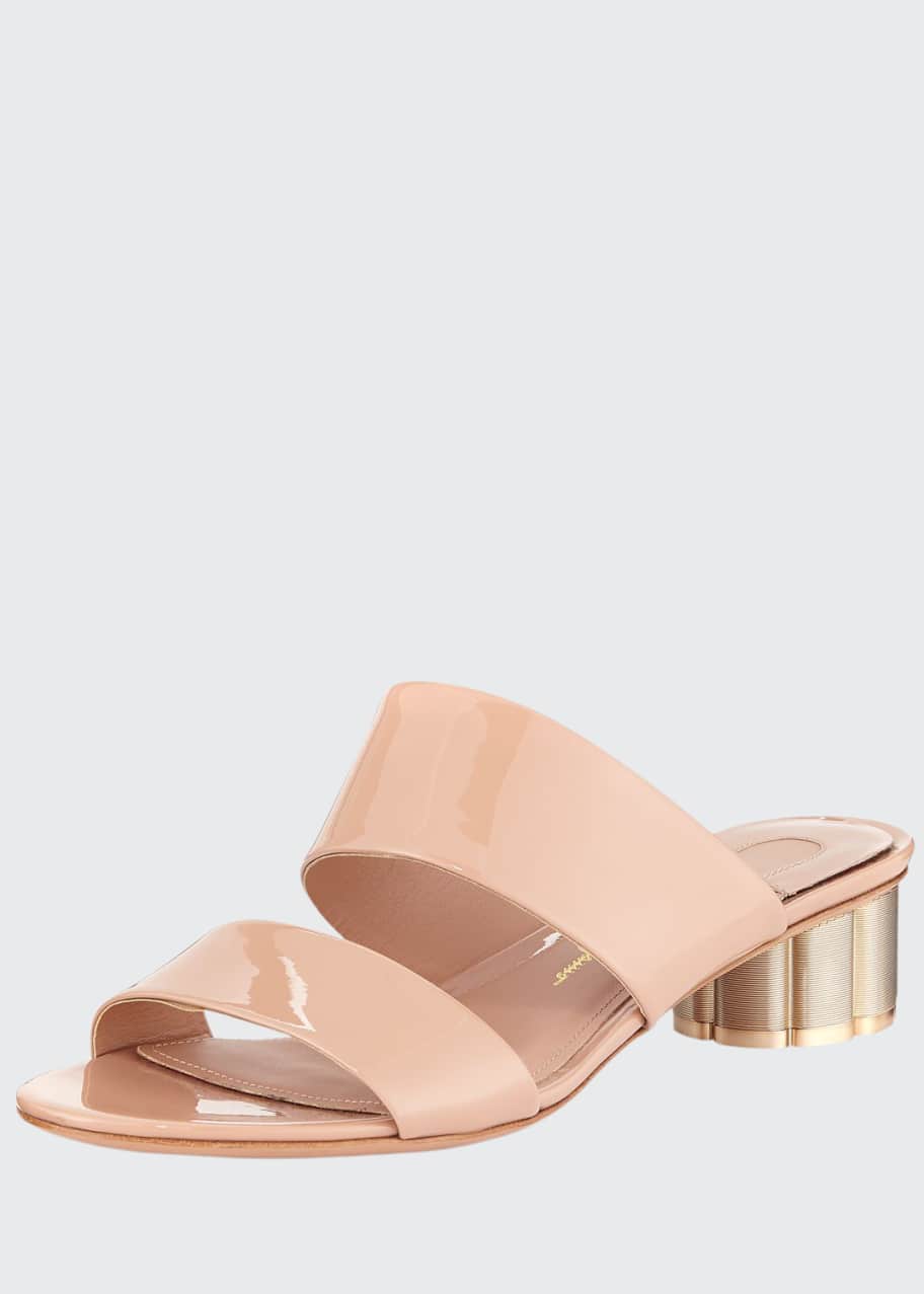 Ferragamo Belluno Patent Leather 30mm Sandals Bergdorf Goodman