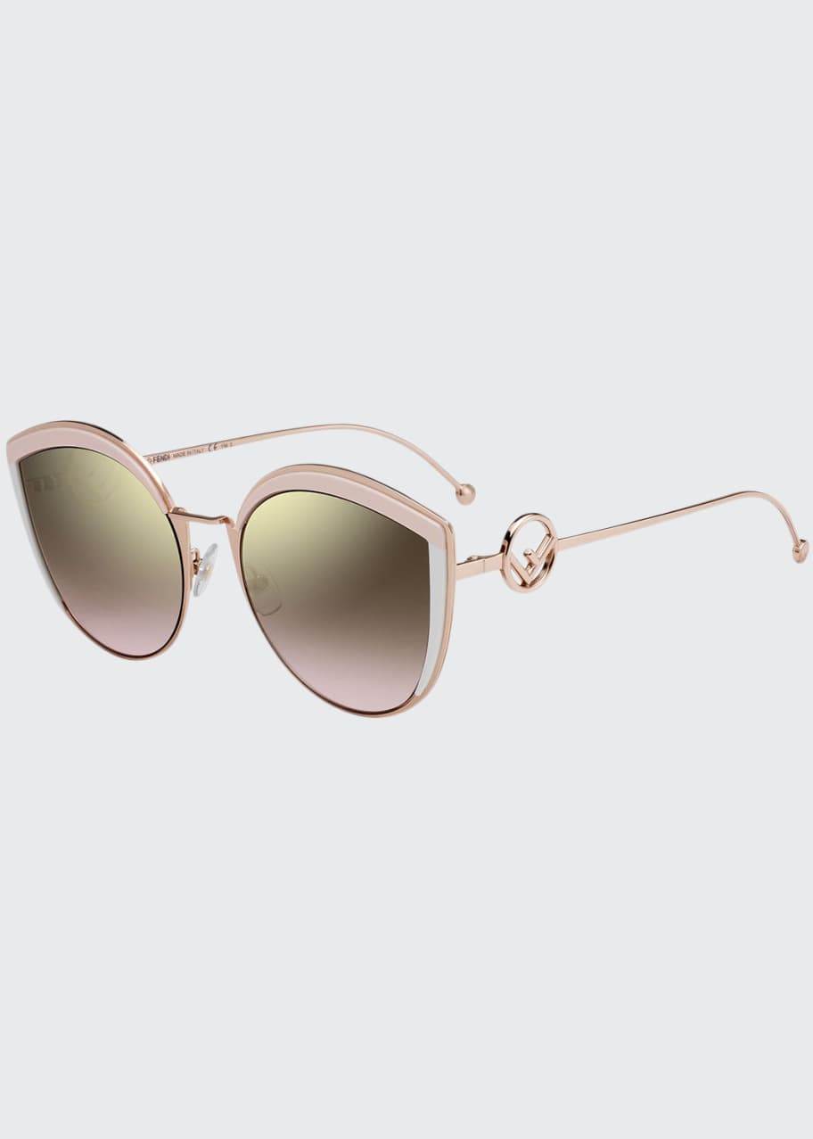 Fendi cat eye metal gradient sunglasses sale