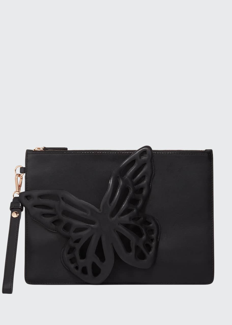Sophia Webster Flossy Butterfly Leather Pochette Clutch Bag Bergdorf Goodman