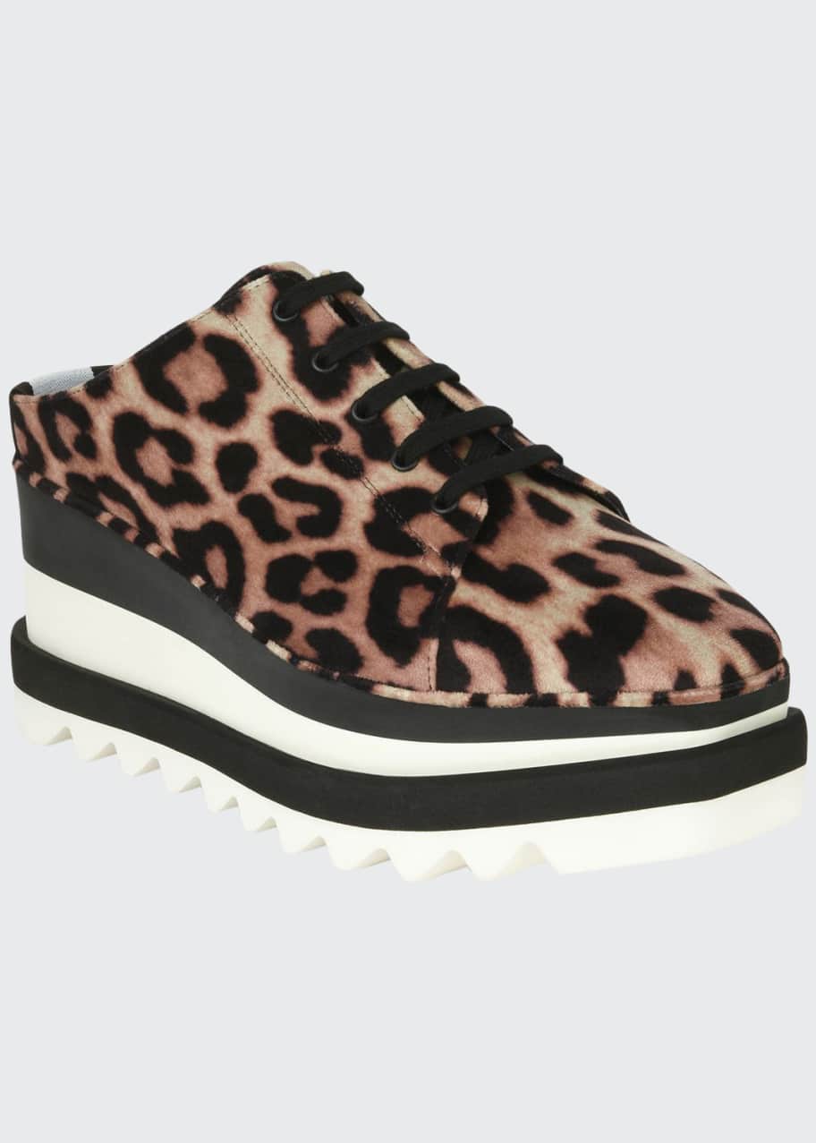 Image 1 of 1: Elyse Leopard-Print Platform Sneaker Mule