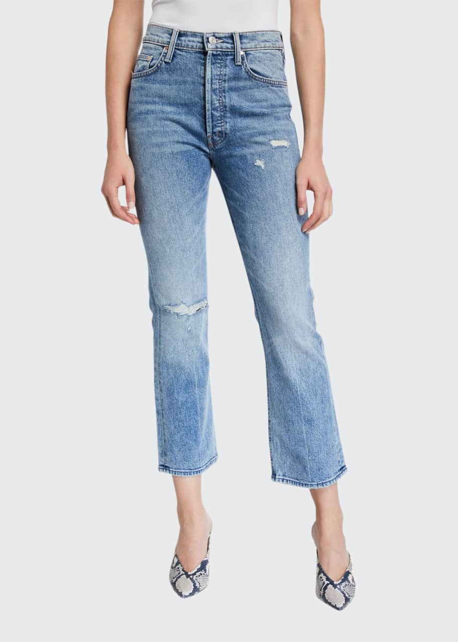Image 1 of 1: The Tripper High-Rise Distressed Ankle Jeans